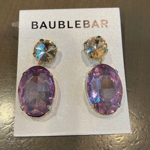 BaubleBar Casielle Drop Earrings purple/yellow